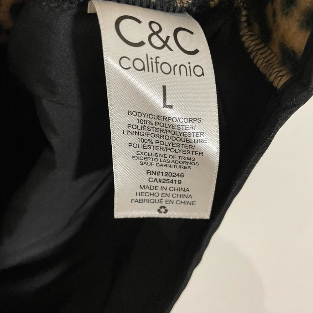 C&C California Size L Leopard Print Leopard Fleec… - image 4